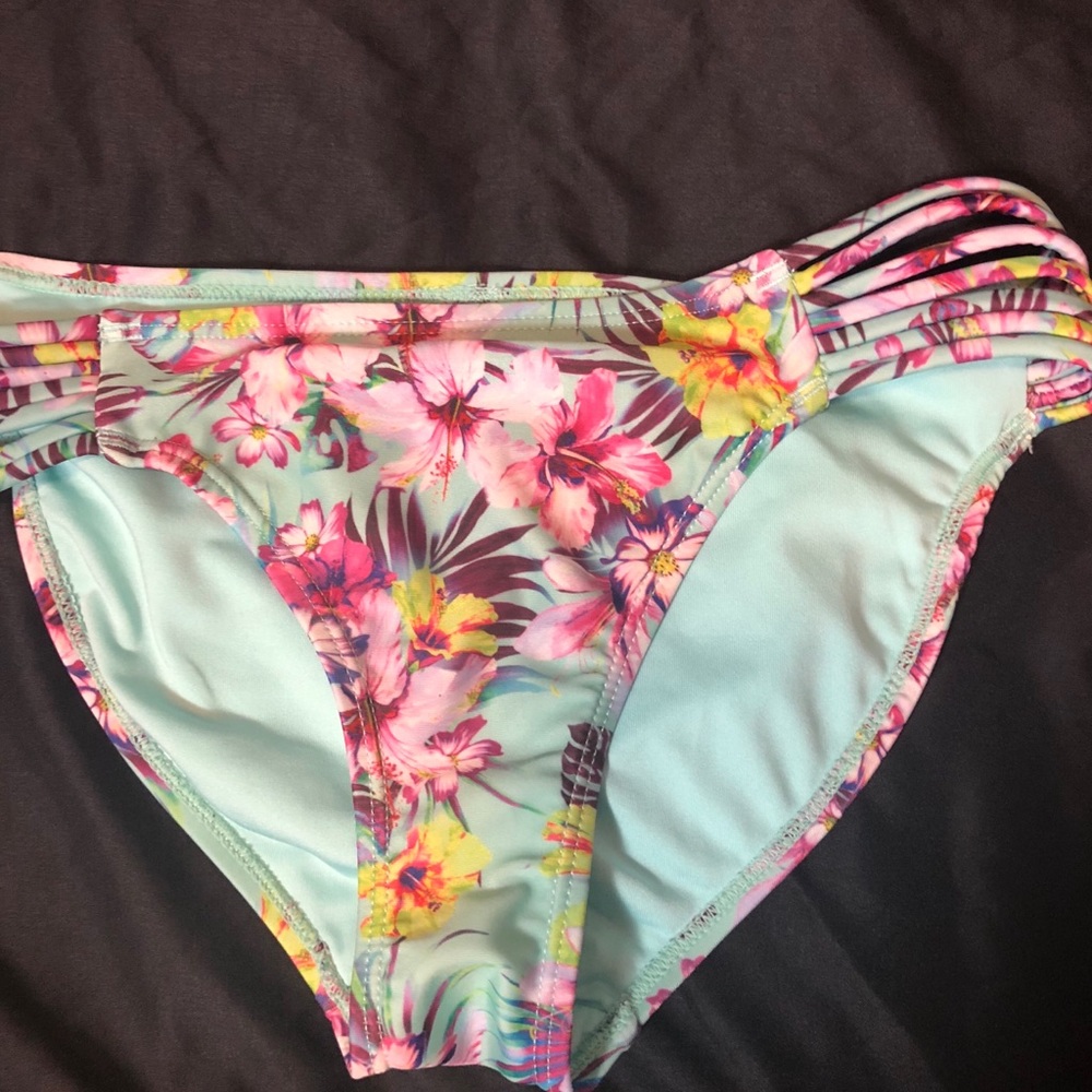 Garage teal tropical 2 piece swimsuit bikini - Picture 4 of 10